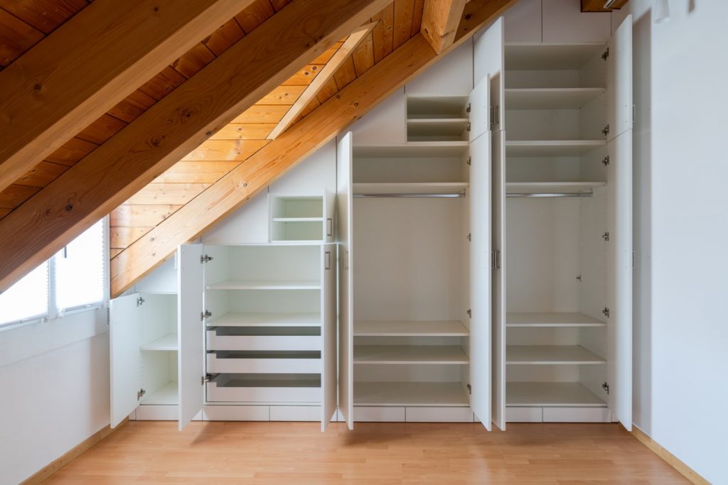 built-in storage solution to save space